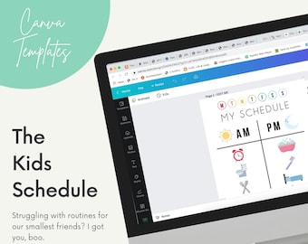 Customizeable Visual Schedule for Kids - Canva Template