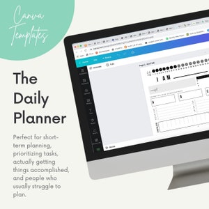 Customizable Canva Template Daily Planner - ADHD Planner