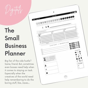 Printable/Digital Small Business Planner PDF - ADHD Planner