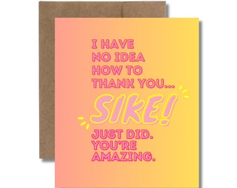 SIKE THANK YOU Greeting Card