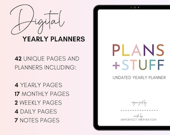 Yearly Undated Digital ADHD Planner