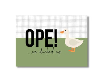 WE DUCKED UP - 10 Pack - Apology Notecards + Envelopes