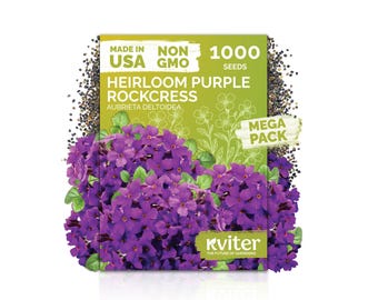 1000 Purple Rockcress Seeds (Aubrieta Deltoidea), Rockcress Aubrieta Seeds, Purple Flower Seeds For Flower Garden And Ground Cover Flowers