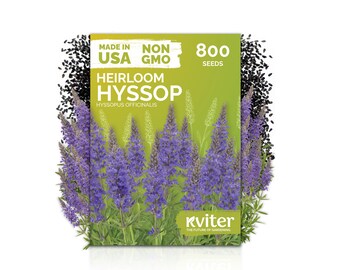 800 Hyssop Seeds (Hyssopus Officinalis), Hyssop Seed Packets, Medicinal Herb Seeds, Aromatic Herb Seeds For Indoor & Outdoor Herb Garden