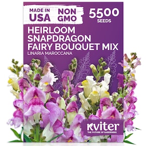 5500 PCS -Fairy Bouquet Mix Snapdragon Seeds for Planting (Linaria Maroccana) – Known as Toadflax, Heirloom & Organic – Flower Seeds