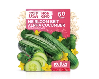 50 PCS - Beit Alpha Persian Cucumbers Seeds (Cucumis Sativus) – a.k.a Lebanese Cucumber Vegetable Garden Seeds – F1 Hybrid CMR/MMR