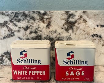 Vintage Schilling Mccormick Spices | Tins Boxes Bottles | San