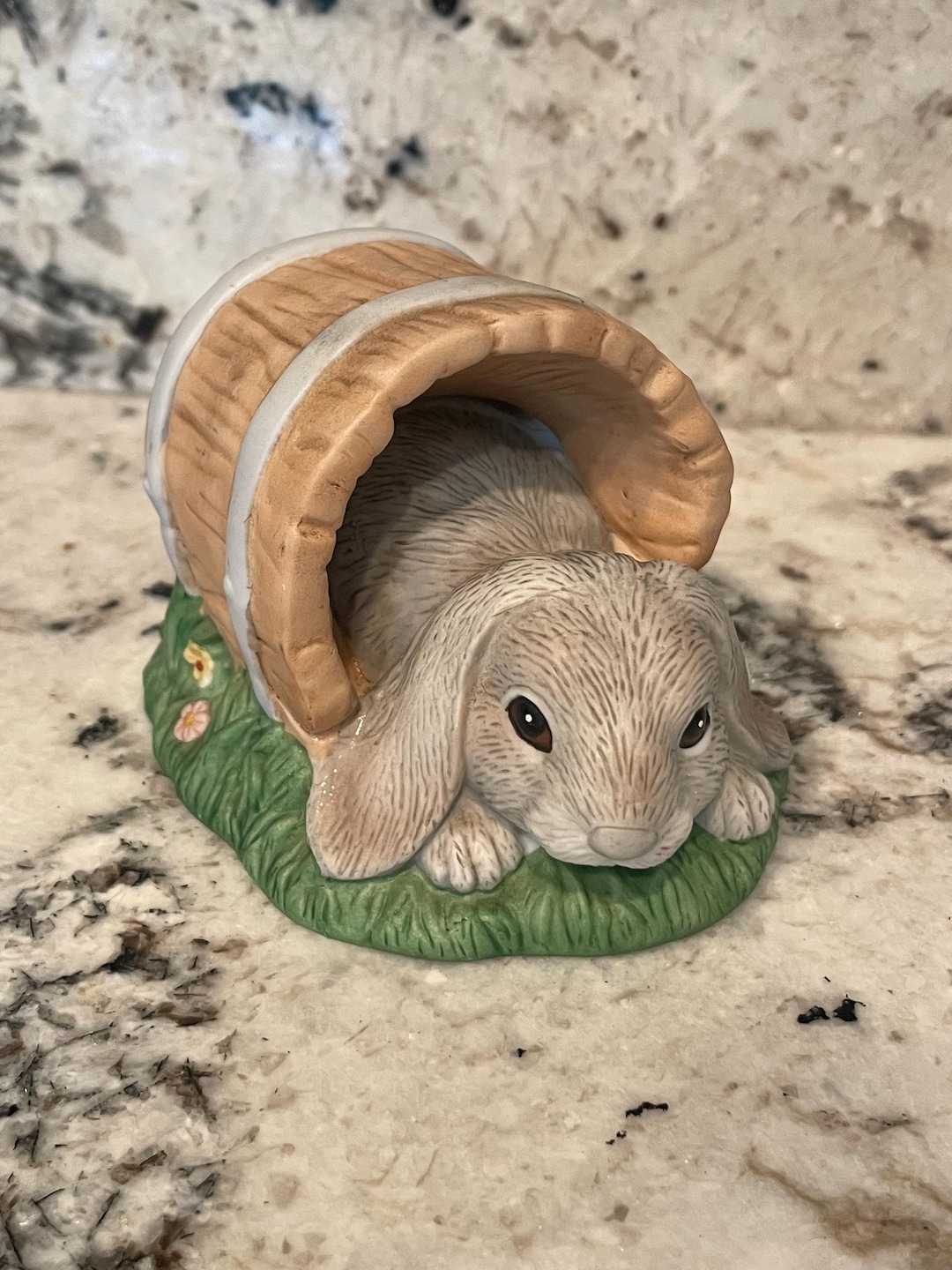 Vintage Bunny Buddies, Bunny in Barrel by Home Interiors & Gifts - 1999 ...