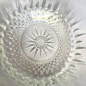 Vintage Arcoroc France kom helderglazen Starburst diamantgeslepen kom