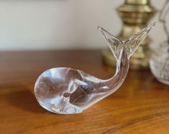 Vintage Licio Zanetti Murano Italy Art Glass Signed Whale