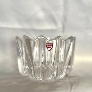 Orrefors FLEUR Crystal Bowl, Jan Johansson, Orrefors Sweden