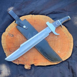 Predator&#39;s knife Handmade 5160 Spring Steel Hunting Knife Replica Movie-Inspired Design Durable Leather Sheath Custom Hunting Unique Gift