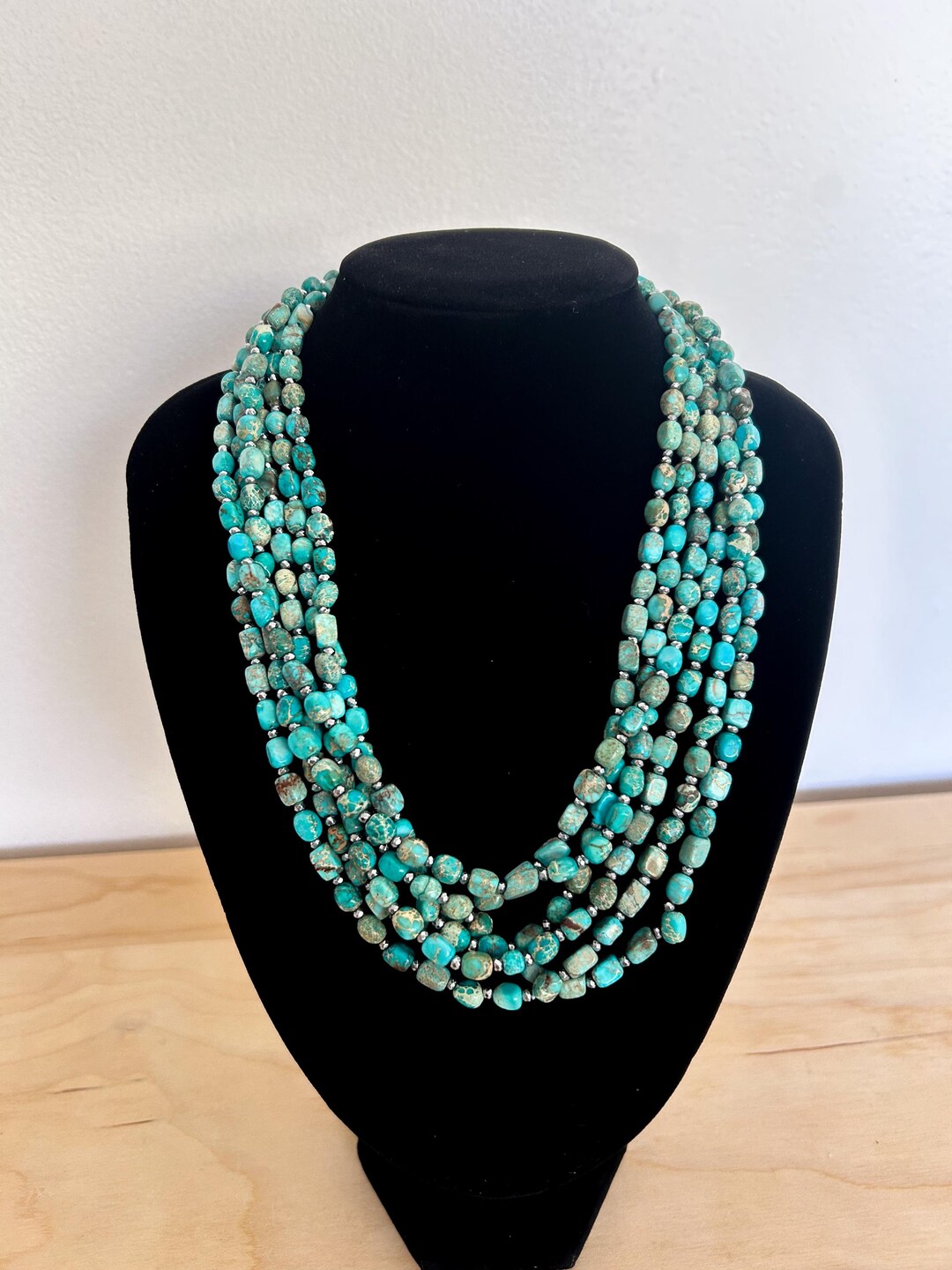 STRONG Stone Collector Turquoise Beaded Necklace
