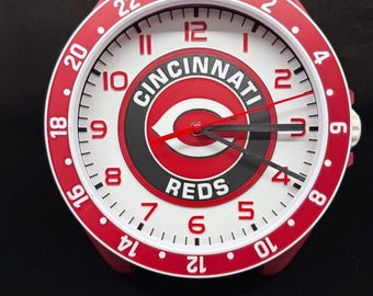 Reds MLB Jumbo Desk Clock: Baseball Fan Gift