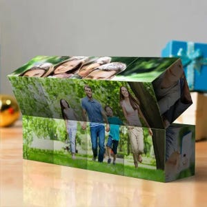 Fotowürfel | Individueller 3D Fotowürfel | Bilderwürfel | Hochzeitspaare Foto Geschenk | Geschenk für sie | Zauberwürfel |  Personalisiertes Foto!