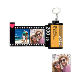 Custom Film Roll Keychain With Spotfiy Code - Photo Film Roll - Film Roll Keychain - Custom Photo Gift for Anniversary - Couples Gift!