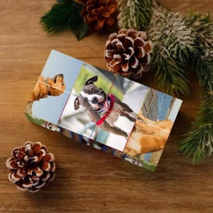 Benutzerdefinierter Fotowürfel, 3D Fotowürfel, Bilderwürfel, Hochzeitspaare Fotogeschenk, Geschenk für sie, Bildwürfel, personalisiertes Foto