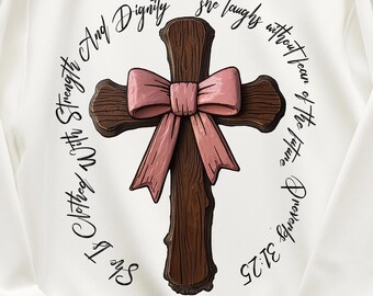 Coquette Bow Christian PNG: Proverbs Bible Verse (Digital Download)