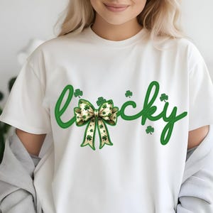 Lucky St.Patricks Day Coquette Png, St Patricks day png, Lucky png, St Patrick Bow Png, St Pattys day png, Girl st patricks day, Shamrock