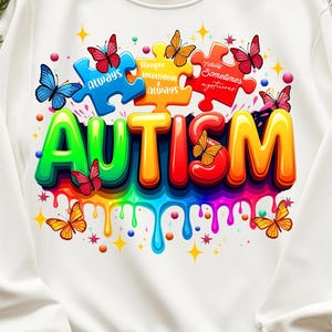 Inspirational Autism Awareness PNG: Positive Sublimation Design (Digital Download)