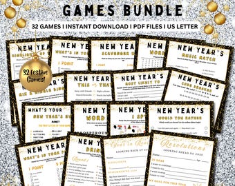New Year's Eve Games Bundle, Holiday Trivia (Digital Download)