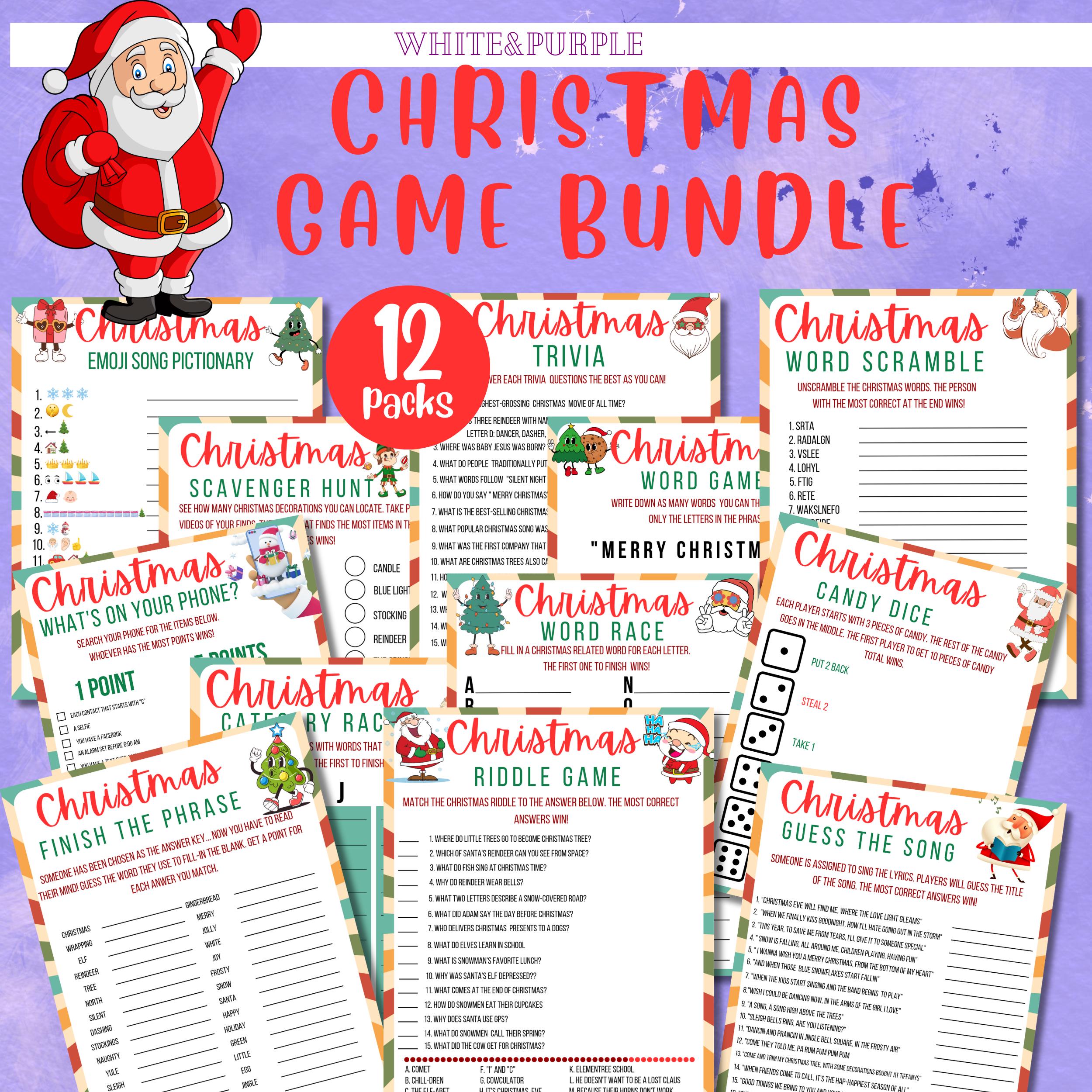 Christmas Game Bundle | 12 Printable Holiday Activities (PDF) - Etsy