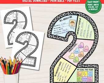 2nd Grade All About Me Craft | Back to School Activity (Digital Download)