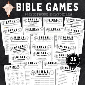 Bible Games Church Game for Adults Christian Youth Group Quiz Bible Party Activities Sunday School Trivia Women Ministry Ideas Printable