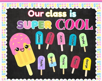 Summer Ice Pop Bulletin Board Display, Classroom Decor (Digital Download)