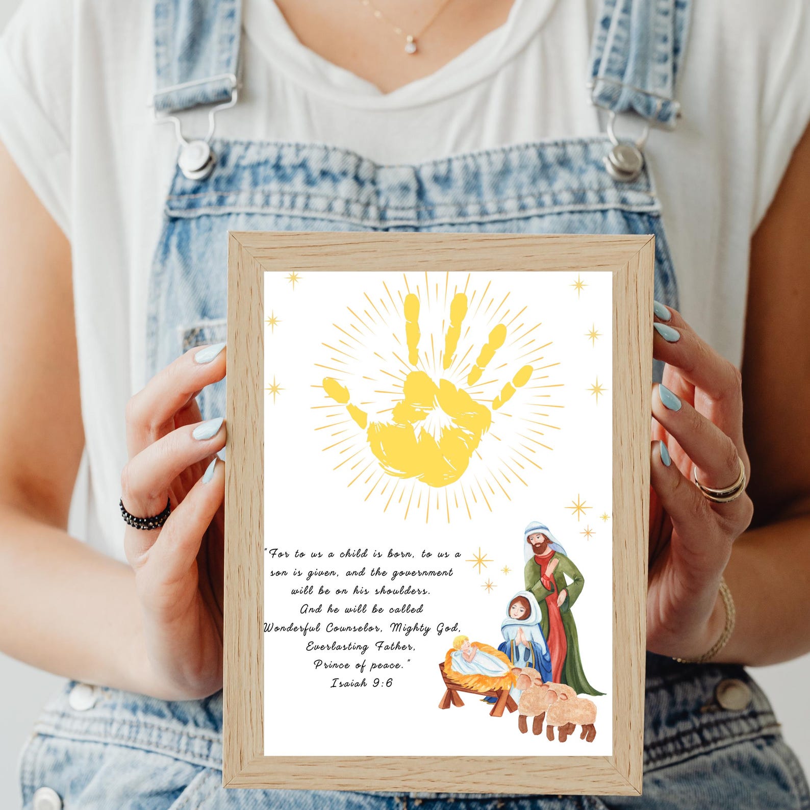 Nativity Handprint Craft: Christian Christmas Keepsake (instant ...