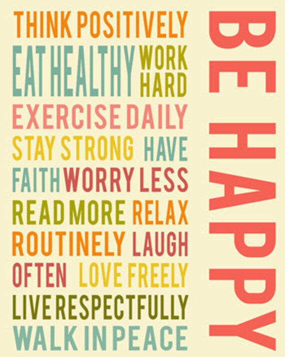 be happy positive life quotes typography quote inspirational