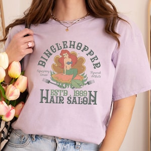 Comfort Colors® Retro Ariel Dinglehopper Hair Salon Shirt, Vintage Little Mermaid T-shirt, Disney Princess, Hairdresser Tee, Disneyland Tee