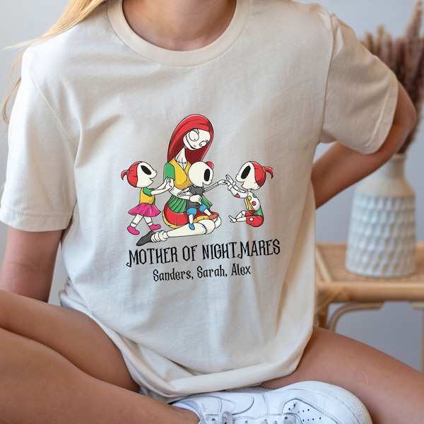 Personalized Mother of Nightmares Shirt, Mom of Boy & Girls T-shirt, Funny Sally Mom Sweatshirt, Nightmare Before Christmas, Mothers Day Tee