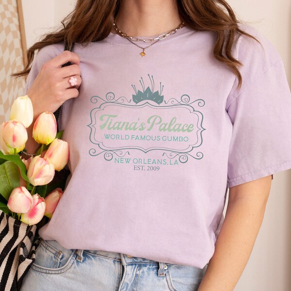 Comfort Colors® Retro Tiana’s Palace Shirt, Vintage Princess Tiana T-shirt, Princess and the Frog, New Orleans LA Tee, Disneyland Vacation