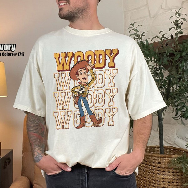 Comfort Colors® Retro Toy Story Woody Shirt, Vintage Toy Story Character T-shirt, Woody Cowboy, Sheriff Woody Tee, Disneyland Magic Kingdom