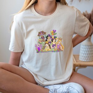 Comfort Colors® Disney Princess Mardi Gras Shirt, Disneyland Mardi Gras, Louisiana Shirt, Fat Tuesday Shirt, Mardi Gras Carnival Party Shirt