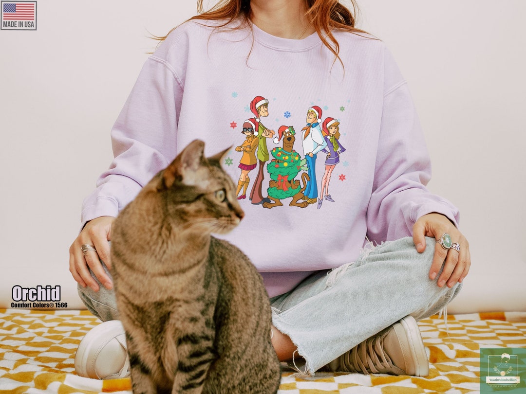 Scooby Doo Christmas Comfort Colors Sweatshirt, Scooby and Friends Xmas ...