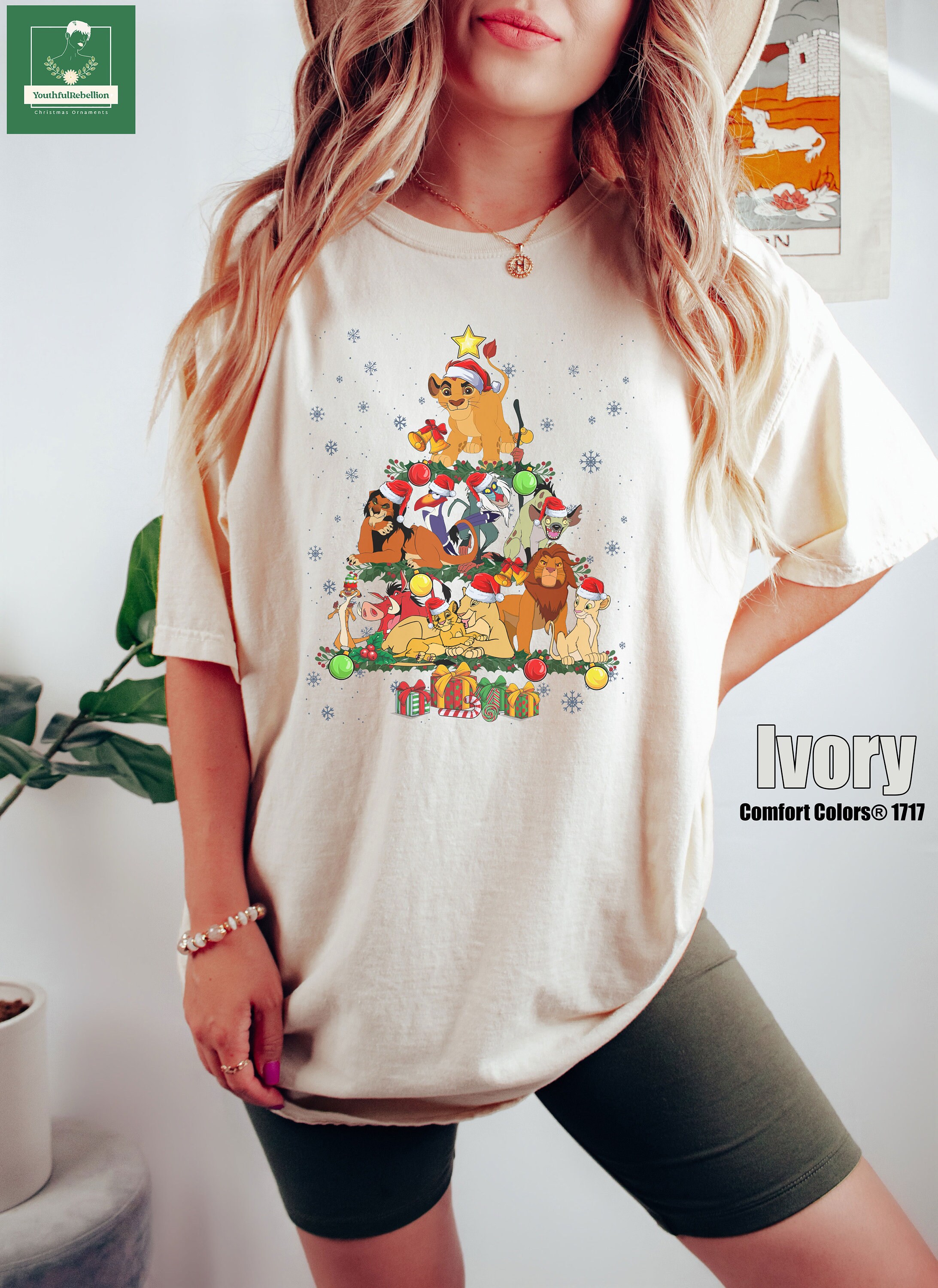 Lion King Characters Christmas Tree Shirt, Disney Christmas Shirt