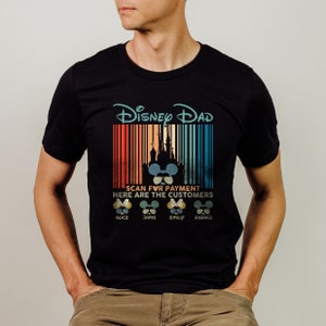 Disney Dad Scan For Payment Shirt, Mickey Minnie Ears, Disney Castle, Disney Vacation, Fathers Day, Gift for Dad Grandpa, Disney Father