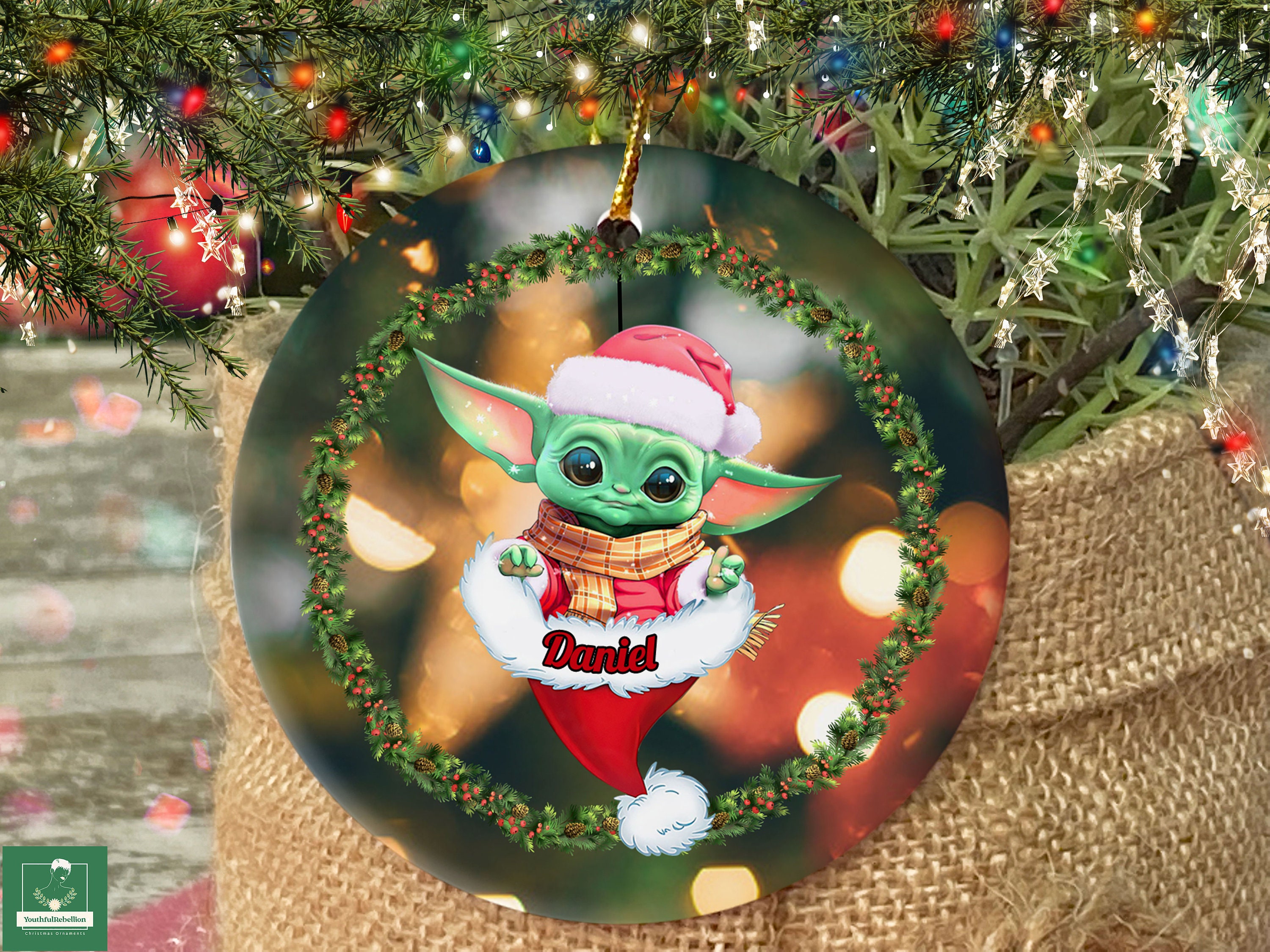 Baby yoda 2024 christmas ornament