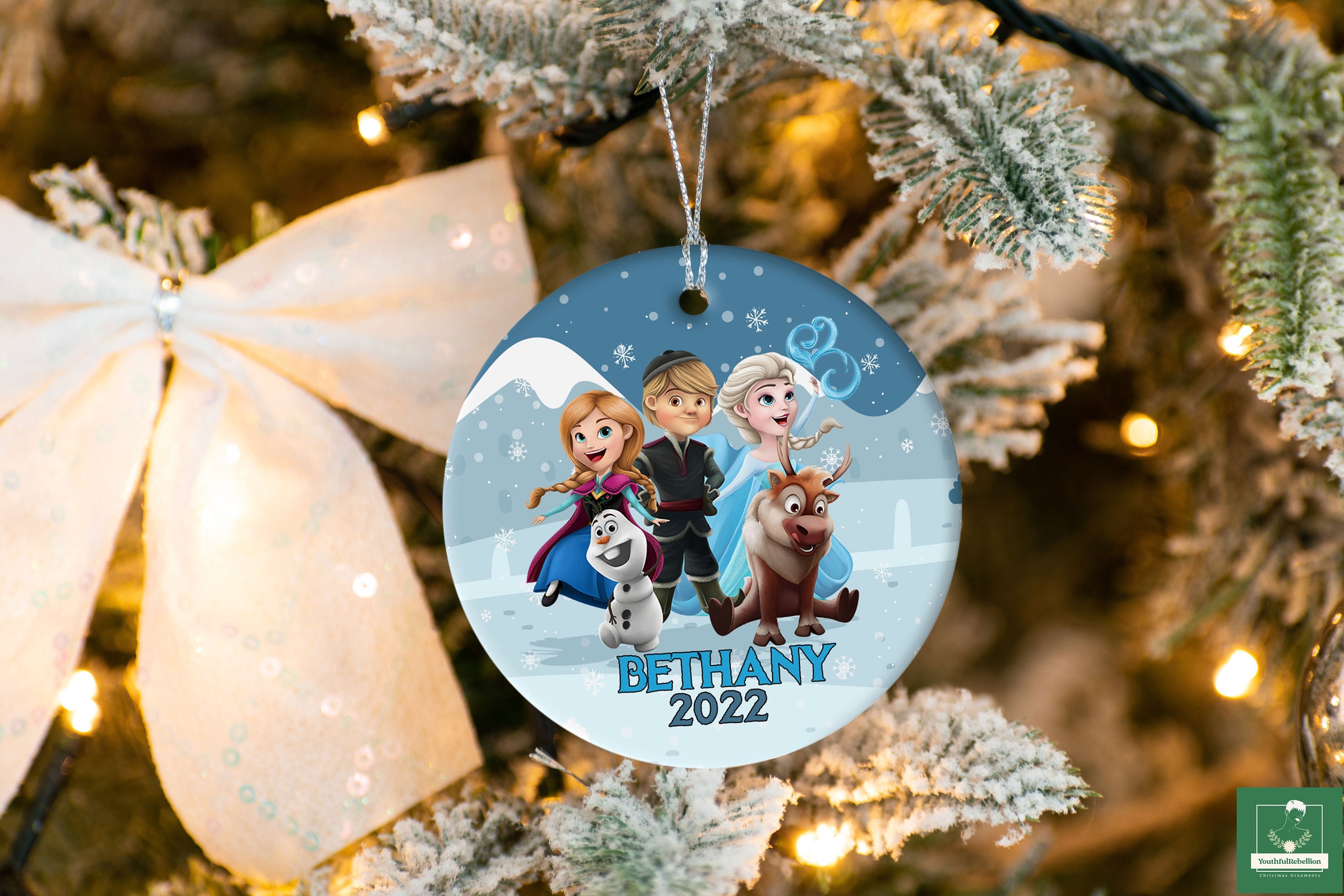 Personalized Disney Frozen Ornament, Elsa Anna Kristoff Ornament, Olaz The  Snowman sold by ChaZhan, SKU 38657716