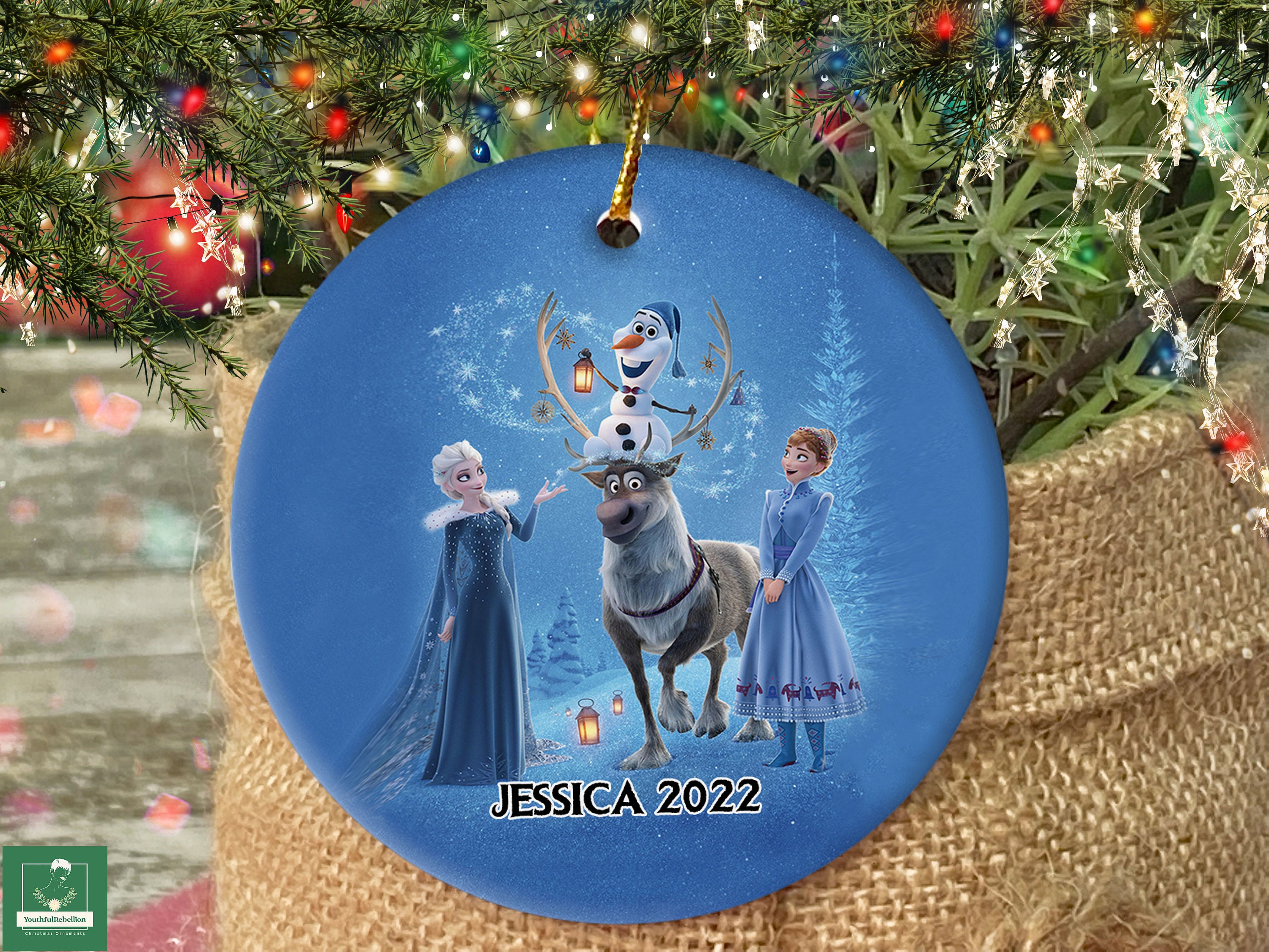 Frozen Christmas Ornament Personalized, Disney Frozen Ornament, Elsa Christmas