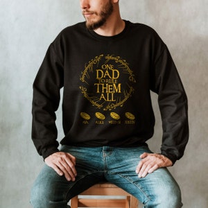 One Dad To Rule Them All, Personalized Shirt, Lord Of The Ring, Fathers Day, Dad Shirt, Gift for Dad, Fan Gift, Custom Shirt With Names