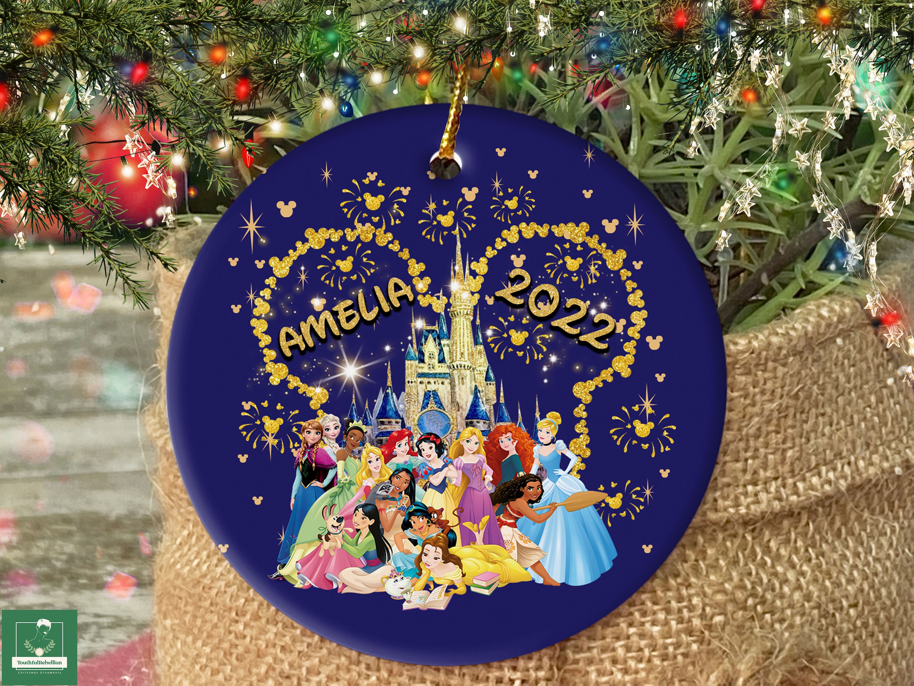 Discover Personalized Christmas Princesses Ornament