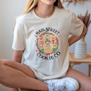 Comfort Colors® Retro Main Street Cookie Co Shirt, Retro Disney Gingerbread Christmas Shirt, Main Street Bakery Shirt, Mickey Friends Xmas