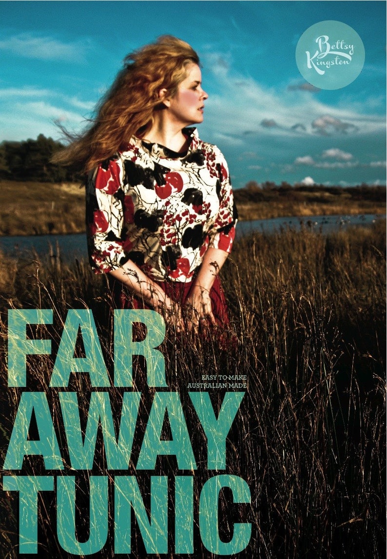 Far Away Tunic US4/AUS8 to US10/AUS14 Womens PDF Sewing Pattern image 1
