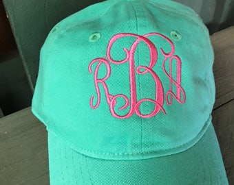 Preppy Monogram Childs Baseball Cap Personalized Kids Monogram Hat Toddler Ball Caps