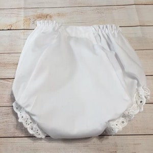 Girls Plain Diaper Covers, Bloomers, White Diaper Cover Sizes Newborn to 24mth Embroidery Blank Panty