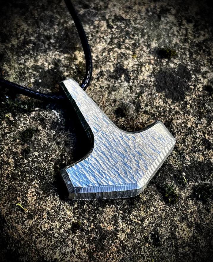 Orme Made English Pewter Textured Mjolnir, Thors Hammer