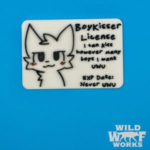 Licença Boykisser: Distintivo Peludo Engraçado